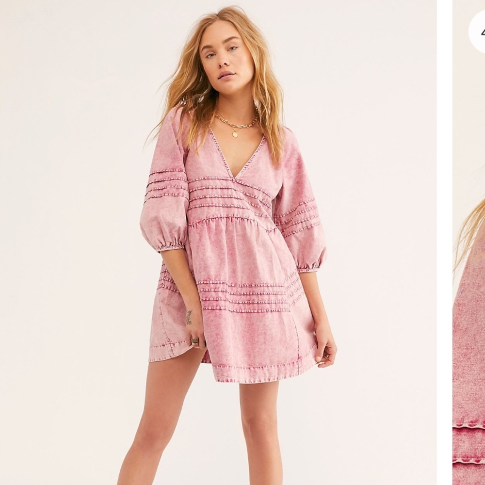 NWT sweet surrender denim mini dress pink